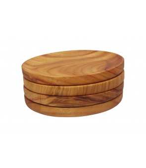 Large Wooden Bowl Plates Stacked