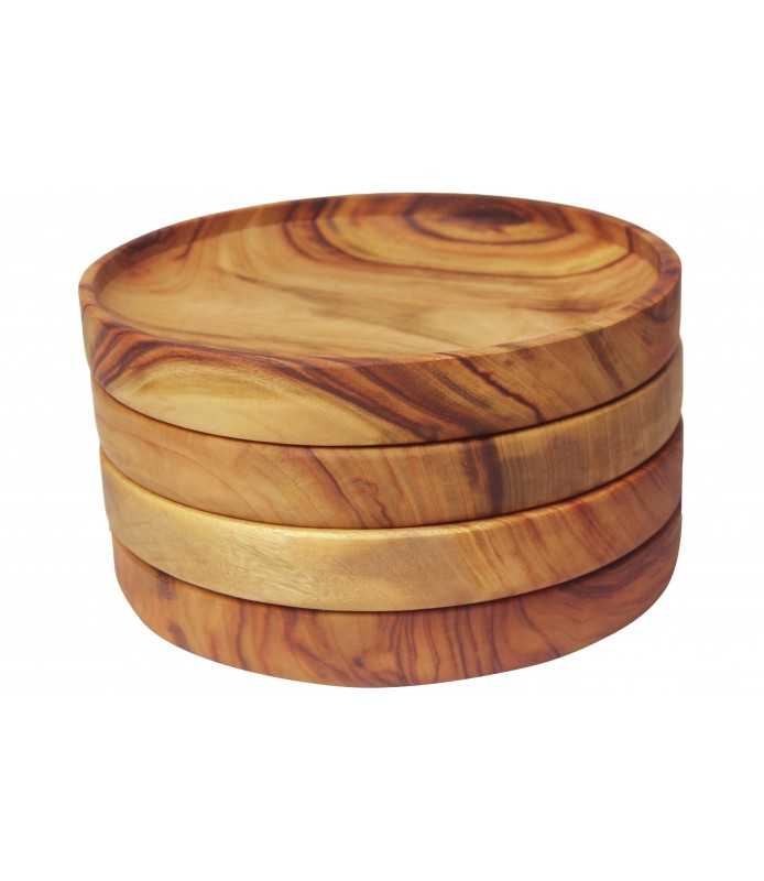 Extra Large Wooden Bowl Plates Stacked