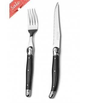 Laguiole Debutant Cutlery Set Black 12pcs 
