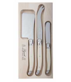 André Verdier Cheese Knife Set/3 Boxed Ivory