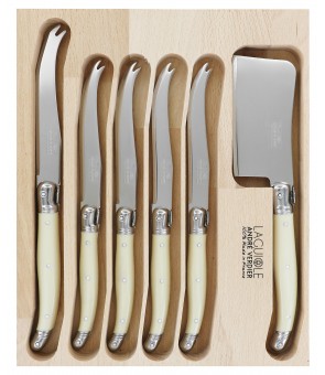 Cheese Knife Six Pieces Ivory Boxed set